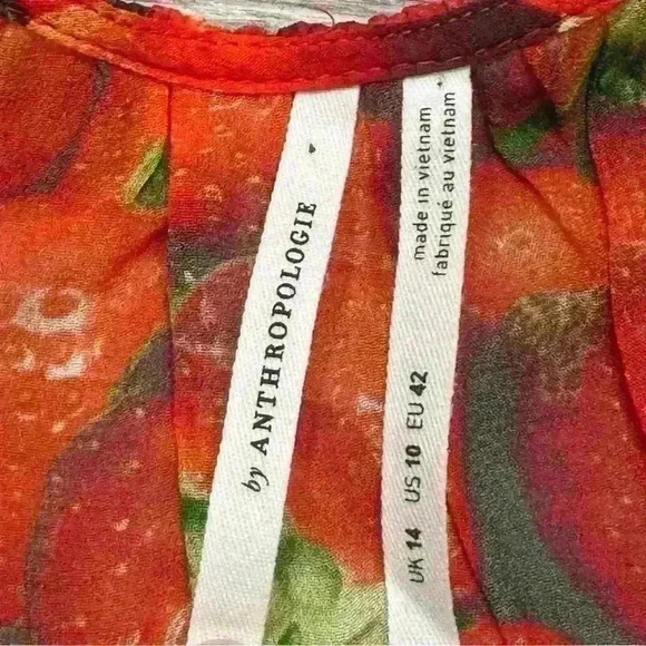 Anthropologie Scarlet Floral Blouse - Picture 4 of 7